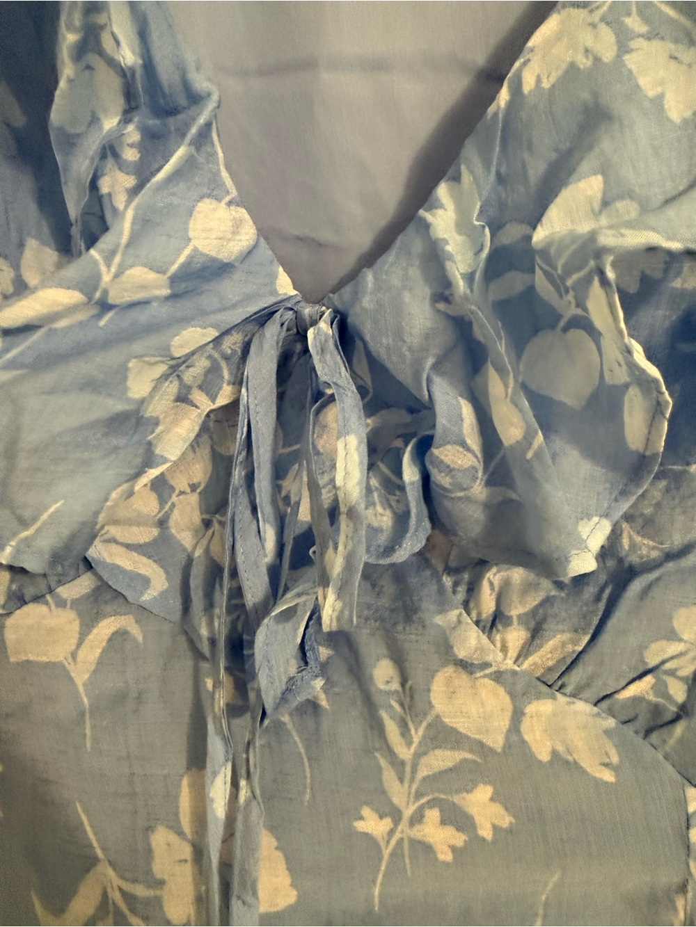 Old Navy Blue Floral Ruffle Dress - Picture 3 of 5
